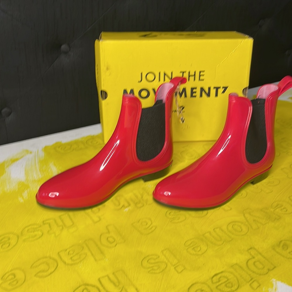 Red rain booties - Picture 5 of 6